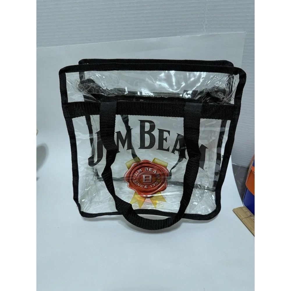 NEW Jim Beam Clear Festival Approved Stadium Zipper Carry Bag Pouch Purse Rare